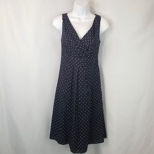 Lands End polka dot surplice dress